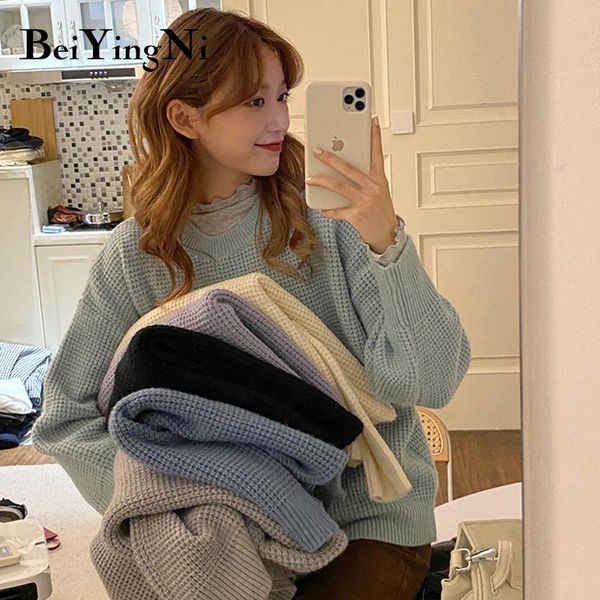 beiyingni korean solid sweater woman loose casual sweet thick female pullover simple winter college fsahion sweaters ladies women's, White;black
beiyingni korean solid sweater woman loose casual sweet thick female pullover simple winter college fsahion sweaters ladies women's, White;black