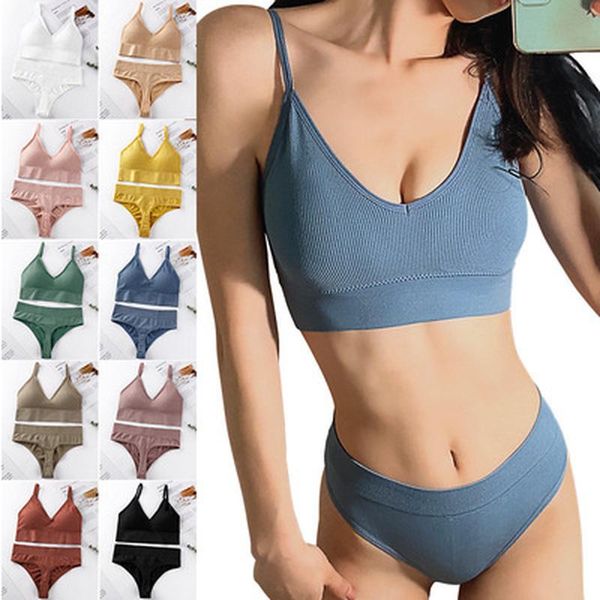 yoga outfit lingerie set seamless women underwear thong panties sports bra g-string brassiere female crop low back bralette
yoga outfit lingerie set seamless women underwear thong panties sports bra g-string brassiere female crop low back bralette