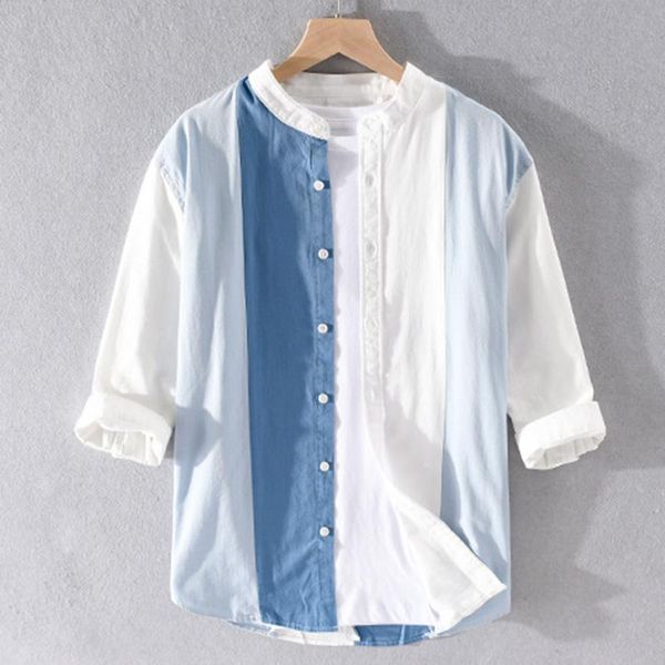 isurvivor 2021 men patchwork 100% cotton spring summer shirts male casual fashion slim fit large size long sleeved men's, White;black
isurvivor 2021 men patchwork 100% cotton spring summer shirts male casual fashion slim fit large size long sleeved men's, White;black