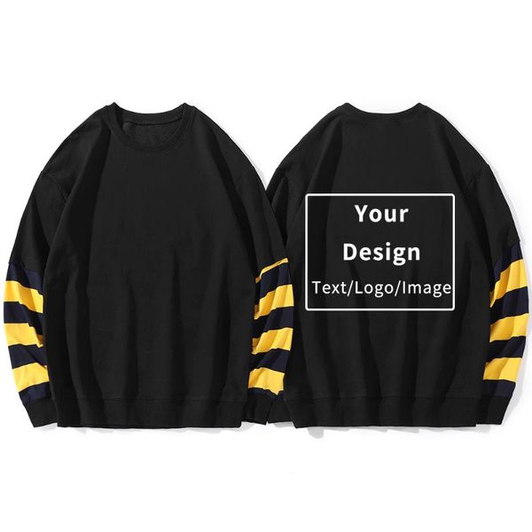 women's hoodies & sweatshirts custom logo text po crewneck striped men women personalized customize spring autumn loose pullover hoodie, Black
women's hoodies & sweatshirts custom logo text po crewneck striped men women personalized customize spring autumn loose pullover hoodie, Black