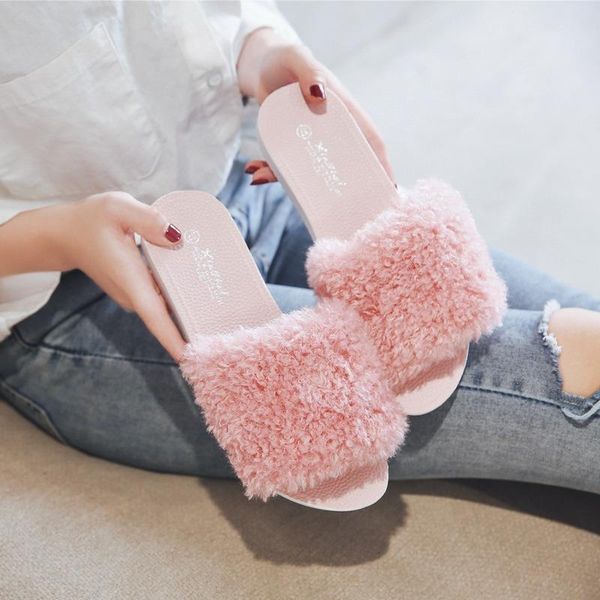slippers women fur slides winter outside wear ladies shoes soft sole comfort warm slip on sweet pink female furry home, Black
slippers women fur slides winter outside wear ladies shoes soft sole comfort warm slip on sweet pink female furry home, Black