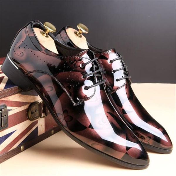 dress shoes leather men's large size patent bright pointed business personalized guy 38-48, Black
dress shoes leather men's large size patent bright pointed business personalized guy 38-48, Black
