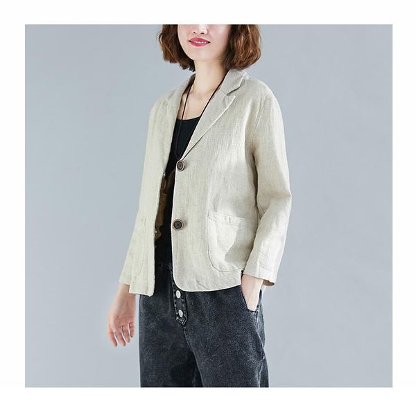 spring women fashion loose single breasted linen blended casual outerwear female trendy vintage breathable blazers women's suits &, White;black
spring women fashion loose single breasted linen blended casual outerwear female trendy vintage breathable blazers women's suits &, White;black