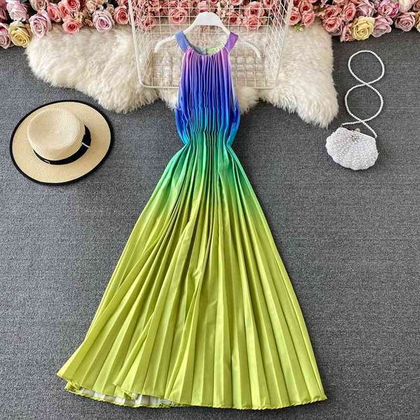 summer holiday beach boho dress hanging neck strapless dress female gradient color elegant large pleated long 210420, Black;gray
summer holiday beach boho dress hanging neck strapless dress female gradient color elegant large pleated long 210420, Black;gray