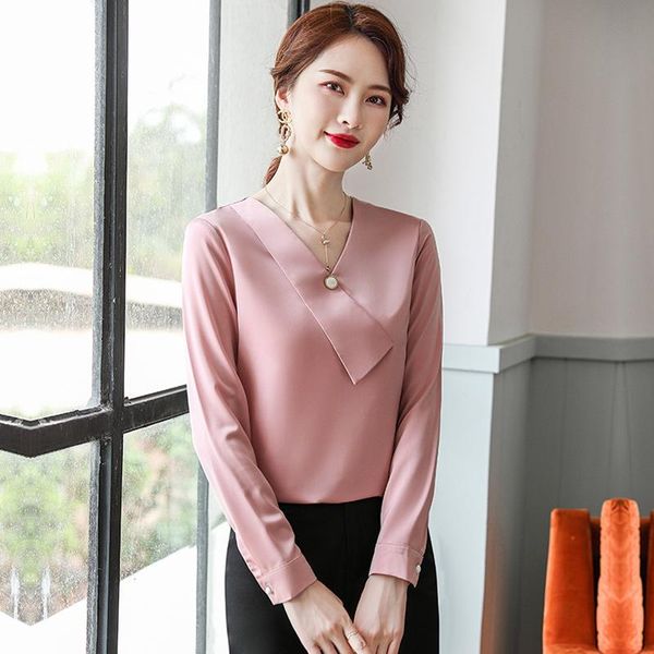 women's blouses & shirts styles sping fall long sleeve formal ol elegant business work wear blouse, White
women's blouses & shirts styles sping fall long sleeve formal ol elegant business work wear blouse, White