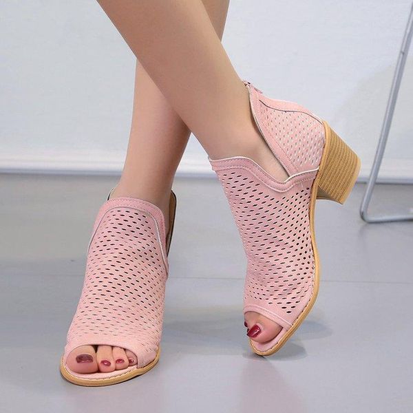 women summer boots 2021 hollow out ankle for fish mouth shoes thick heel ladies bota feminina plus size 42 43 sandals, Black
women summer boots 2021 hollow out ankle for fish mouth shoes thick heel ladies bota feminina plus size 42 43 sandals, Black