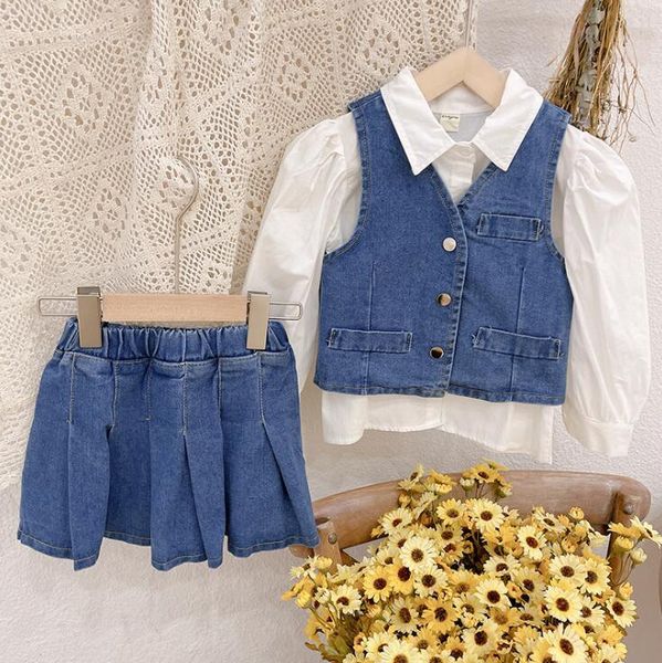 clothing sets 2021 korea style girls 3 pcs set denim vest + skirt+shirt spring full sleeve cotton suit 2-7 years yx246, White
clothing sets 2021 korea style girls 3 pcs set denim vest + skirt+shirt spring full sleeve cotton suit 2-7 years yx246, White