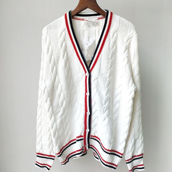 59% off factory outlet store v-neck three dimensional twist single breasted college style knitted cardigan, White;black
59% off factory outlet store v-neck three dimensional twist single breasted college style knitted cardigan, White;black