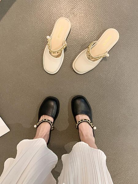 slippers casual mules for women 2021 med female shoes slides cover toe square heel luxury summer block flat rome rubber pu h, Black
slippers casual mules for women 2021 med female shoes slides cover toe square heel luxury summer block flat rome rubber pu h, Black