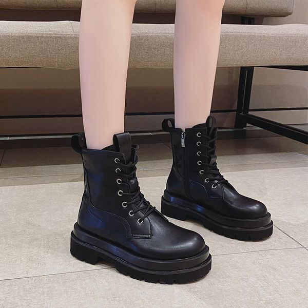 boots ankle women short platform shoes ladies autumn fashion casual zipper thick bottom round toe, Black
boots ankle women short platform shoes ladies autumn fashion casual zipper thick bottom round toe, Black