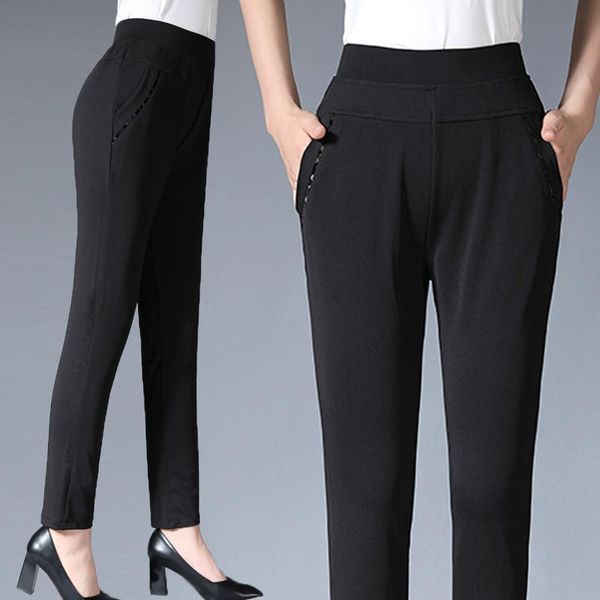 women's pants & capris 5xl plus size middle-old age women trousers high waist straight casual solid autumn female black 1542, Black;white
women's pants & capris 5xl plus size middle-old age women trousers high waist straight casual solid autumn female black 1542, Black;white