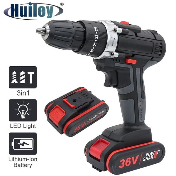 electric cordless drill wireless power driver screwdriver with 2 lithium-ion batteries home diy useful repair woodworking tool
electric cordless drill wireless power driver screwdriver with 2 lithium-ion batteries home diy useful repair woodworking tool