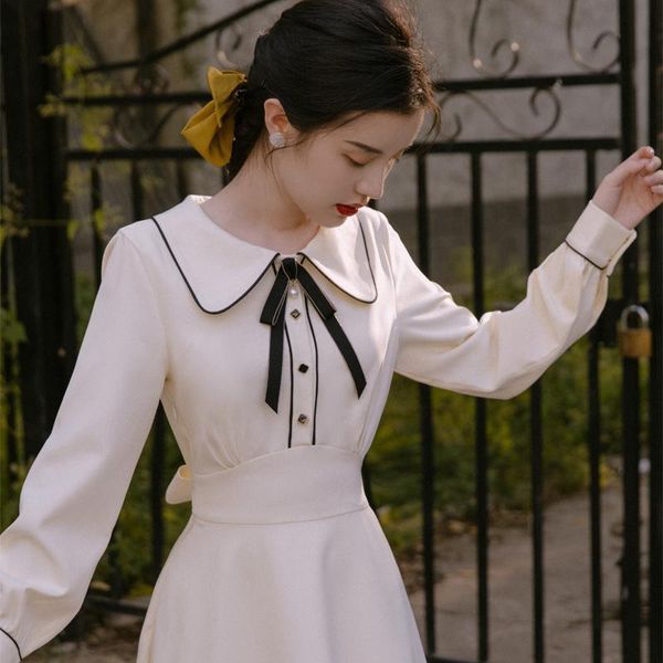casual dresses retro-french hepburn princess-style necklace ed in late autumn fairy-mori style ankle, Black;gray
casual dresses retro-french hepburn princess-style necklace ed in late autumn fairy-mori style ankle, Black;gray