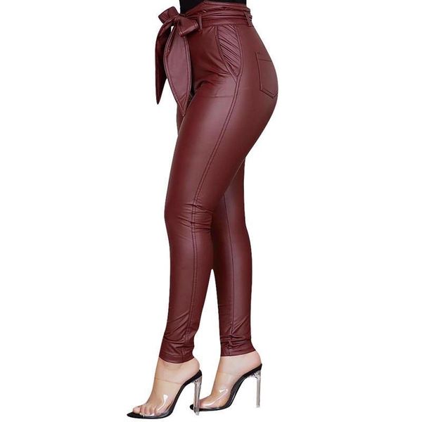 goocheer pu leather high waist womens legging bow sashes office casual pants elegant stretch slim pencil trousers, Black
goocheer pu leather high waist womens legging bow sashes office casual pants elegant stretch slim pencil trousers, Black