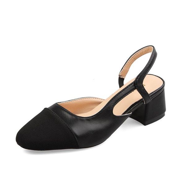 summer all-match women's high-heeled sandals color matching back strap side low-heeled women, Black
summer all-match women's high-heeled sandals color matching back strap side low-heeled women, Black