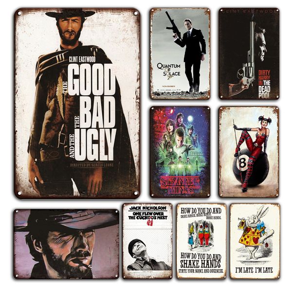 clint wastwood poster film metal plate sign vintage wall shelf decor tin sign retro wall art tinplate painting room decor plaque
clint wastwood poster film metal plate sign vintage wall shelf decor tin sign retro wall art tinplate painting room decor plaque