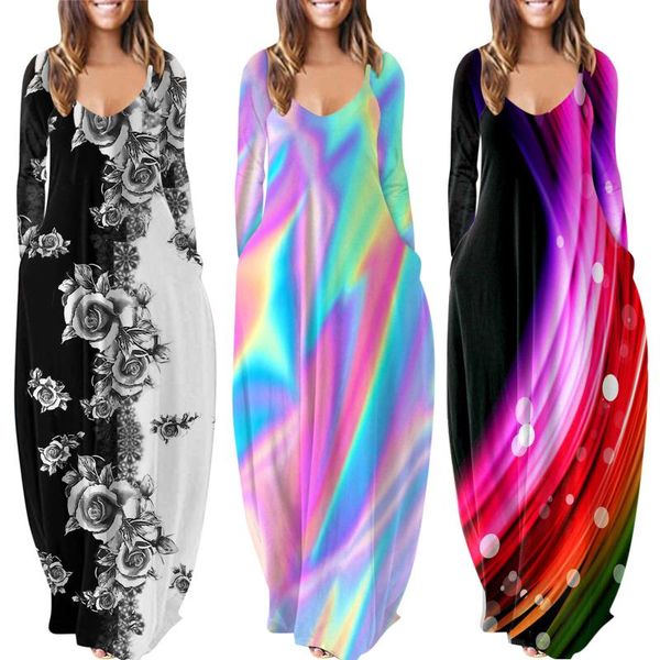 casual dresses autumn dreeses for women o-neck flower gradient print long-sleeved pocket daily long dress plus size pullover, Black;gray
casual dresses autumn dreeses for women o-neck flower gradient print long-sleeved pocket daily long dress plus size pullover, Black;gray