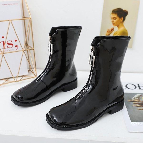 boots drop fashion front zipper design short female low heels black shoes women round toe patent leather ankle
boots drop fashion front zipper design short female low heels black shoes women round toe patent leather ankle