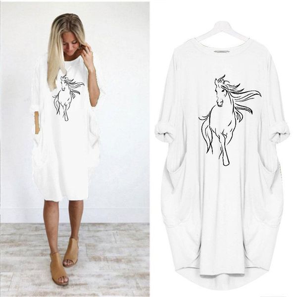 casual dresses creative horse animals print autumn women pocket loose dress ladies crew neck long girl, Black;gray
casual dresses creative horse animals print autumn women pocket loose dress ladies crew neck long girl, Black;gray