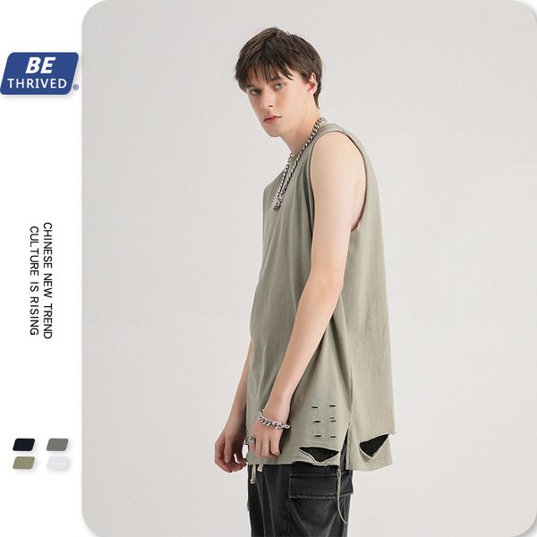 be men's clothing | 2021 spring and summer high street fashion brand dark split cut loose men's vt t-shirt, White;black
be men's clothing | 2021 spring and summer high street fashion brand dark split cut loose men's vt t-shirt, White;black