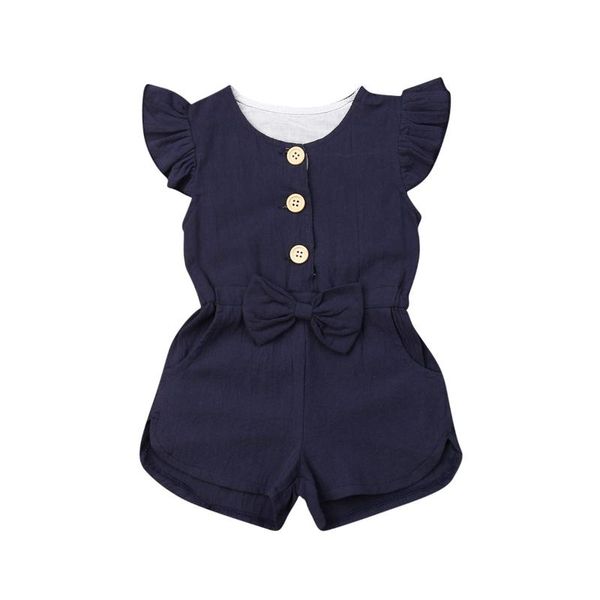 clothing sets summer kids baby girls clothes button rompers casual ruffle short sleeve bow playsuits elastic waist girl cotton sunsuits 1-6y, White
clothing sets summer kids baby girls clothes button rompers casual ruffle short sleeve bow playsuits elastic waist girl cotton sunsuits 1-6y, White