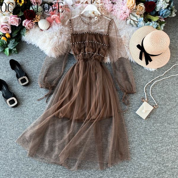chic mesh beading women dress vintage solid high waist vestidos pleated spring a-line korean dresses 15419 210415, Black;gray
chic mesh beading women dress vintage solid high waist vestidos pleated spring a-line korean dresses 15419 210415, Black;gray