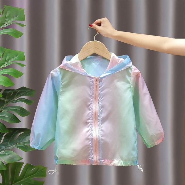 jackets rainbow windbreaker for girls children's jacket child coat spring summer sun protection clothing air conditioner clothes, Blue;gray
jackets rainbow windbreaker for girls children's jacket child coat spring summer sun protection clothing air conditioner clothes, Blue;gray