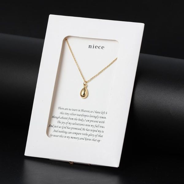 pendant necklaces wish card 1pc cute tear shape charm link chain necklace gold color silver jewelry family gift with envelope for niece cn88
pendant necklaces wish card 1pc cute tear shape charm link chain necklace gold color silver jewelry family gift with envelope for niece cn88
