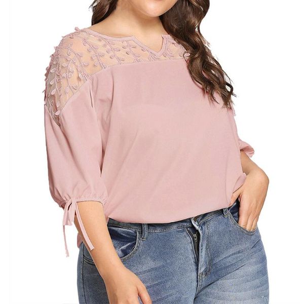 women blouse chiffon ribbons lantern half sleeve mesh perspective lady tee shirt femme loose plus size camisa feminina women's t-shirt, White
women blouse chiffon ribbons lantern half sleeve mesh perspective lady tee shirt femme loose plus size camisa feminina women's t-shirt, White