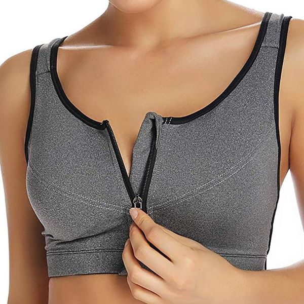 gym clothing high impact support sports bra women running workout zip front vest underwear shockproof padded plus size s-5xl, White;black
gym clothing high impact support sports bra women running workout zip front vest underwear shockproof padded plus size s-5xl, White;black