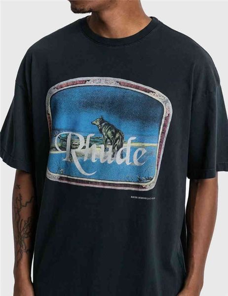 nice washed heavy fabric rhude lone wolf oversized tees t shirt men women 1:1 t-shirt, White;black
nice washed heavy fabric rhude lone wolf oversized tees t shirt men women 1:1 t-shirt, White;black
