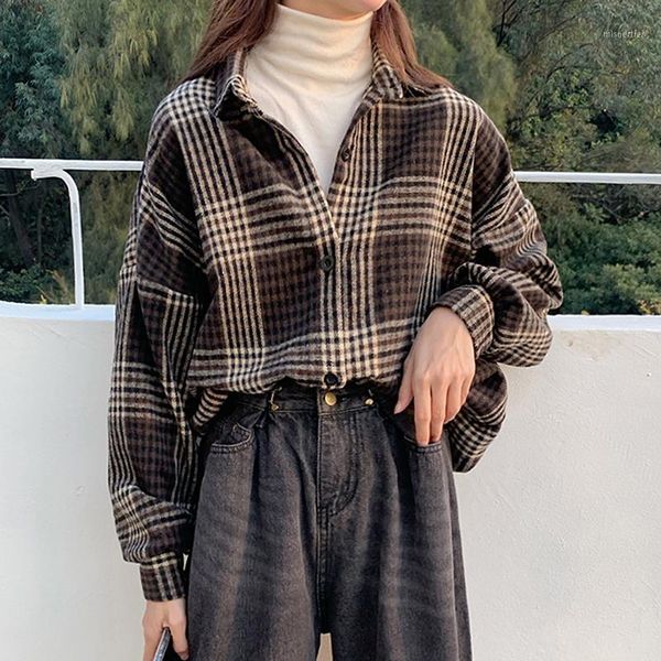 streetwear plaid blouse women korean autumn winter long sleeve thick woolen shirts blouses casual blusas mujer women's &, White
streetwear plaid blouse women korean autumn winter long sleeve thick woolen shirts blouses casual blusas mujer women's &, White