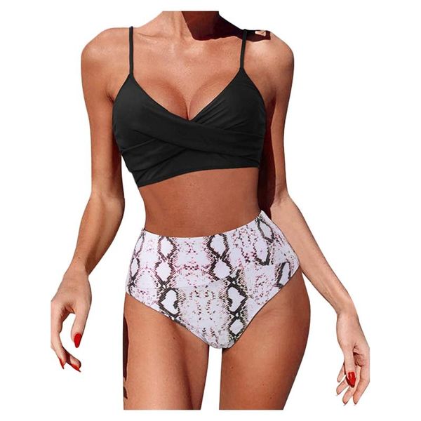women's swimwear women snakin print bikini set push up bathing high waist swimsuit suit female, White;black
women's swimwear women snakin print bikini set push up bathing high waist swimsuit suit female, White;black