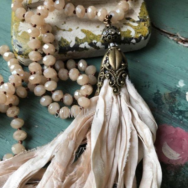 pendant necklaces nm15575 romantic shabby bronze plated sari silk tassel necklace unique beadcap glass crystal copper jewelry, Silver
pendant necklaces nm15575 romantic shabby bronze plated sari silk tassel necklace unique beadcap glass crystal copper jewelry, Silver