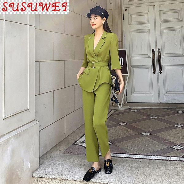 summer style plus size l-5xl women's suit pants two-piece casual half-sleeved slim ladies jacket two piece, White
summer style plus size l-5xl women's suit pants two-piece casual half-sleeved slim ladies jacket two piece, White
