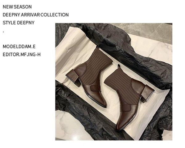 boots size 35--40 arrival genuine leather shoes women ankle slip on autumn stretch square heels dress woman, Black
boots size 35--40 arrival genuine leather shoes women ankle slip on autumn stretch square heels dress woman, Black