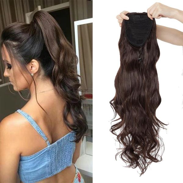 synthetic wigs hairro long body wave ponytail hair drawstring clip in hairpiece black wavy for women daily use
synthetic wigs hairro long body wave ponytail hair drawstring clip in hairpiece black wavy for women daily use