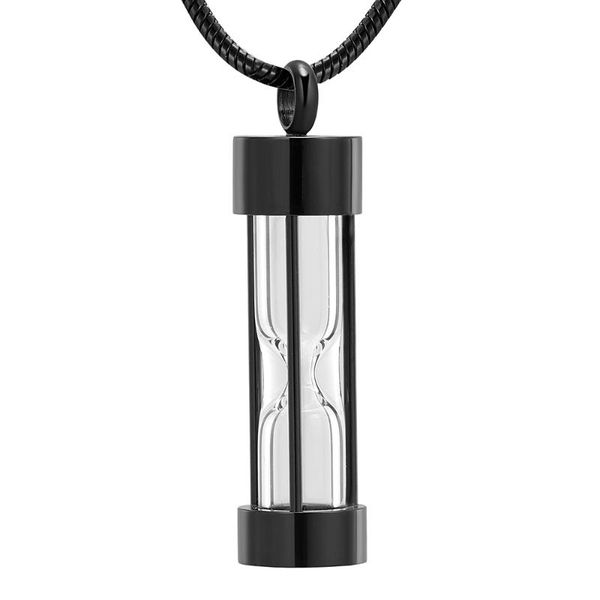 pendant necklaces black hourglass cremation jewelry stainless steel cylinder memorial ashes keepsake urn necklace for women, Silver
pendant necklaces black hourglass cremation jewelry stainless steel cylinder memorial ashes keepsake urn necklace for women, Silver