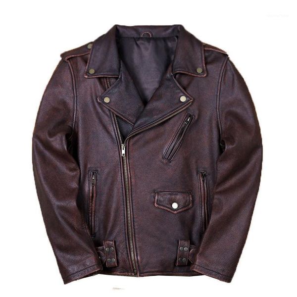 men's leather & faux 2021 vintage brown genuine jacket men motorcycle style plus size 5xl real natural cowhide autumn slim fit short co, Black
men's leather & faux 2021 vintage brown genuine jacket men motorcycle style plus size 5xl real natural cowhide autumn slim fit short co, Black