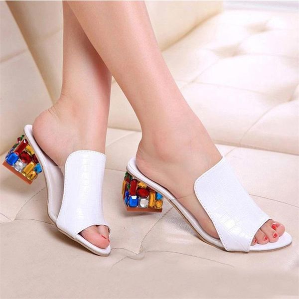 slippers woman sandals crystals heels summer women's shoes leisure outdoor slides chunky slip on fashion l08, Black
slippers woman sandals crystals heels summer women's shoes leisure outdoor slides chunky slip on fashion l08, Black