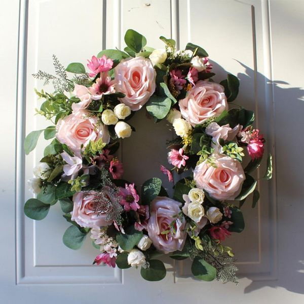 decorative flowers & wreaths floral wreath artificial door romantic rose simulation garland for wedding home party decoration four colors
decorative flowers & wreaths floral wreath artificial door romantic rose simulation garland for wedding home party decoration four colors