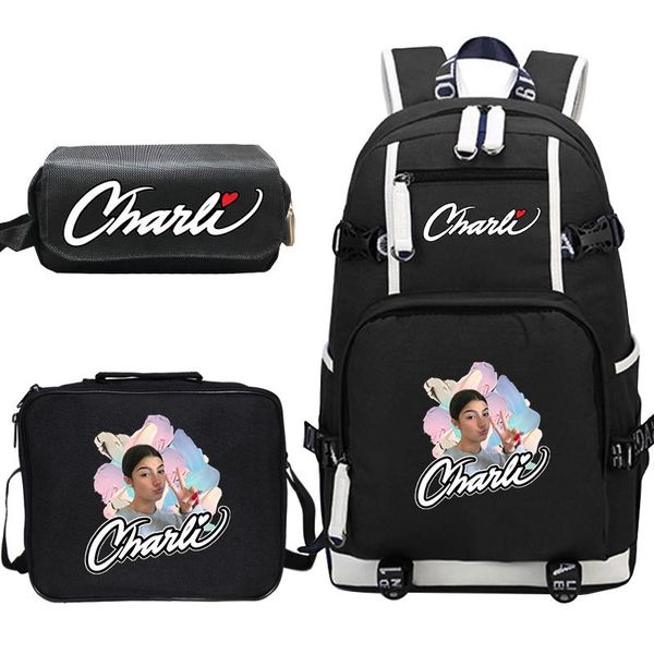 backpack 3pcs/set shoulder bag women men school travel college backpacks mochila charli d'amelio print black backbag
backpack 3pcs/set shoulder bag women men school travel college backpacks mochila charli d'amelio print black backbag