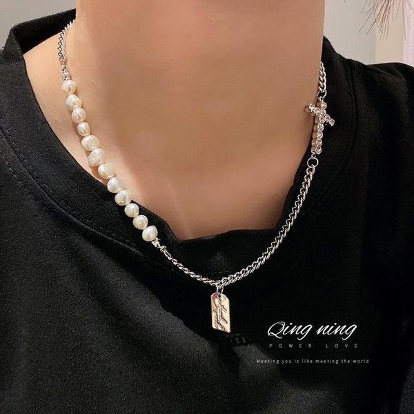 chokers freshwater pearl necklace female cross pendant personality hiphop rock goth men hip hop jewelry, Golden;silver
chokers freshwater pearl necklace female cross pendant personality hiphop rock goth men hip hop jewelry, Golden;silver