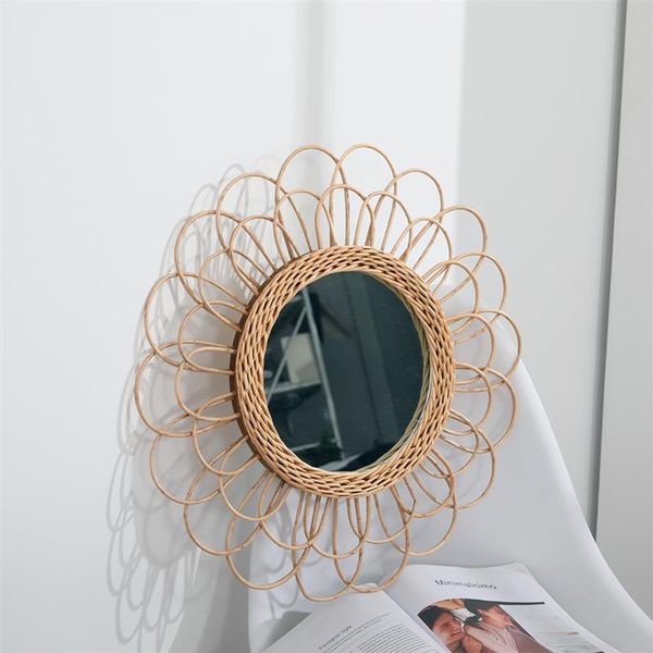 mirrors 40cm decor hanging mirror rattan sunflower shape design wall decoration accessories dressing makeup
mirrors 40cm decor hanging mirror rattan sunflower shape design wall decoration accessories dressing makeup