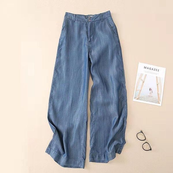 women's pants & capris 2021 arrival summer women loose casual elastic waist calf-length all-matched cotton denim wide leg w335, Black;white
women's pants & capris 2021 arrival summer women loose casual elastic waist calf-length all-matched cotton denim wide leg w335, Black;white