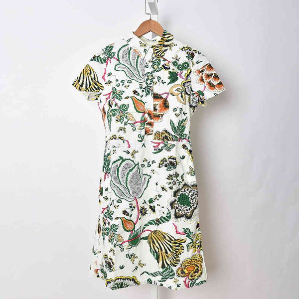 dress women's cotton knee-length dress printed vintage short sleeve buttons turn-down collar female high waist dresses, Black;gray
dress women's cotton knee-length dress printed vintage short sleeve buttons turn-down collar female high waist dresses, Black;gray
