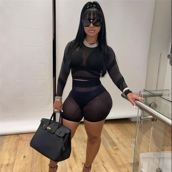 women's tracksuits zoctuo balck 2 piece short sets for women club outfits tight tracksuit two set sheer mesh crop and shorts suit, Gray
women's tracksuits zoctuo balck 2 piece short sets for women club outfits tight tracksuit two set sheer mesh crop and shorts suit, Gray