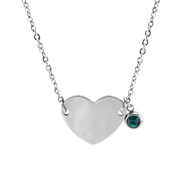 pendant necklaces birth stones heart choker female women jewelry lucky stone charm gift rolo chain stainless steel necklace pulseras mujer, Silver
pendant necklaces birth stones heart choker female women jewelry lucky stone charm gift rolo chain stainless steel necklace pulseras mujer, Silver