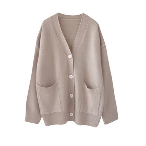 women's knits & tees korean female green jacket coat autumn winter women long cardigan with pocket 2021 casual solid loose knitted swea, White
women's knits & tees korean female green jacket coat autumn winter women long cardigan with pocket 2021 casual solid loose knitted swea, White