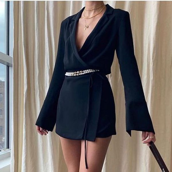 autumn julissa mo black women satin v-neck shirt winter dress flare sleeve lace up mini dresses elegant ladies party vestidos, Black;gray
autumn julissa mo black women satin v-neck shirt winter dress flare sleeve lace up mini dresses elegant ladies party vestidos, Black;gray